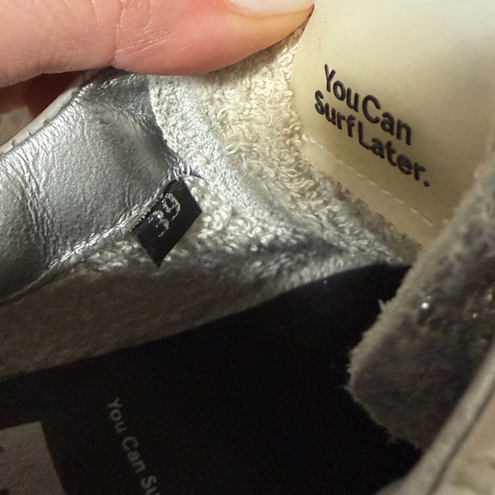 P448 White Jack Leather Sneakers Silver Glitter Toe Size 39 (8.5–9) - Picture 9 of 13